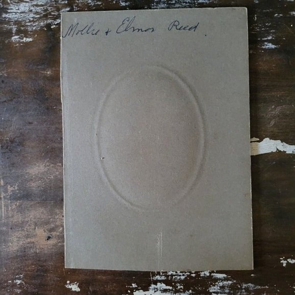 Vintage Metal Picture Frame with Antique Photo of Couple - Mollie and Elmer Reed - Picture 3 of 7